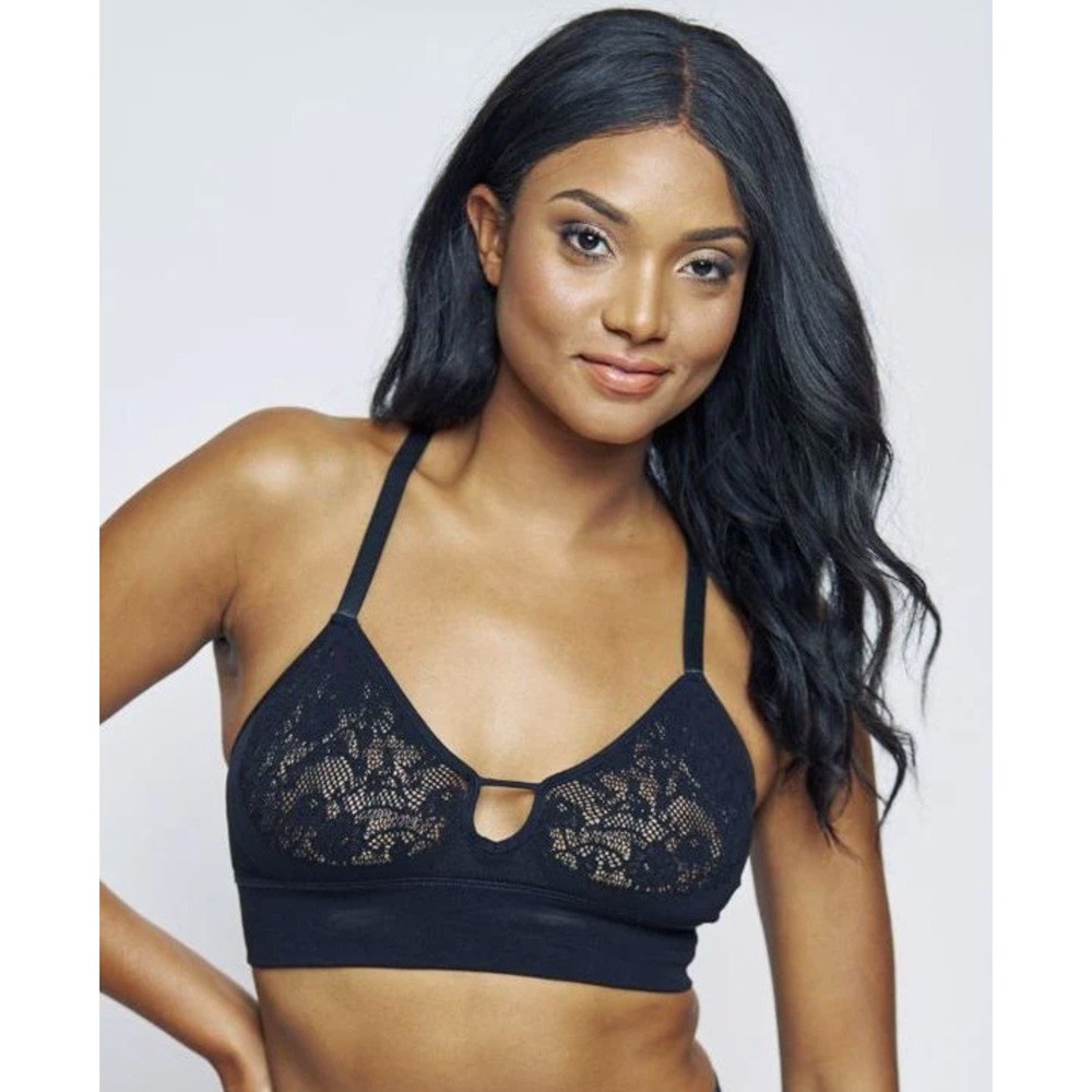 MINDD The Deep V Notch Unlined Wirefree Bra Size‎ 1 or 28-30 C-F